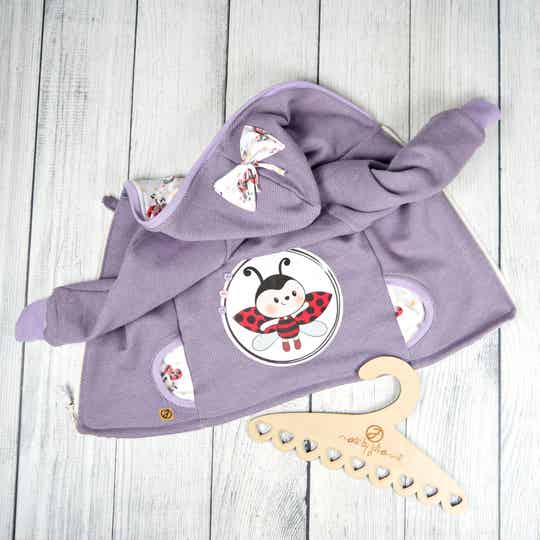 Sweatjacke Marienkäfer Lila - Mint