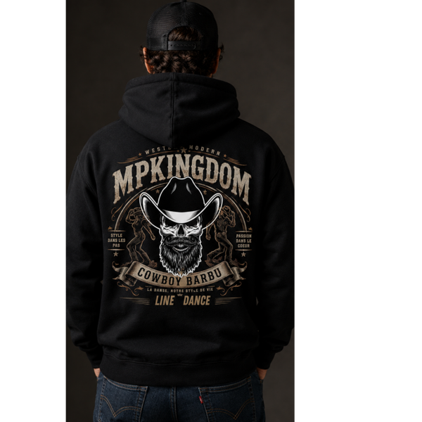 MP Kingdom x cowboy barbu hoodie Homme – Western Moderne