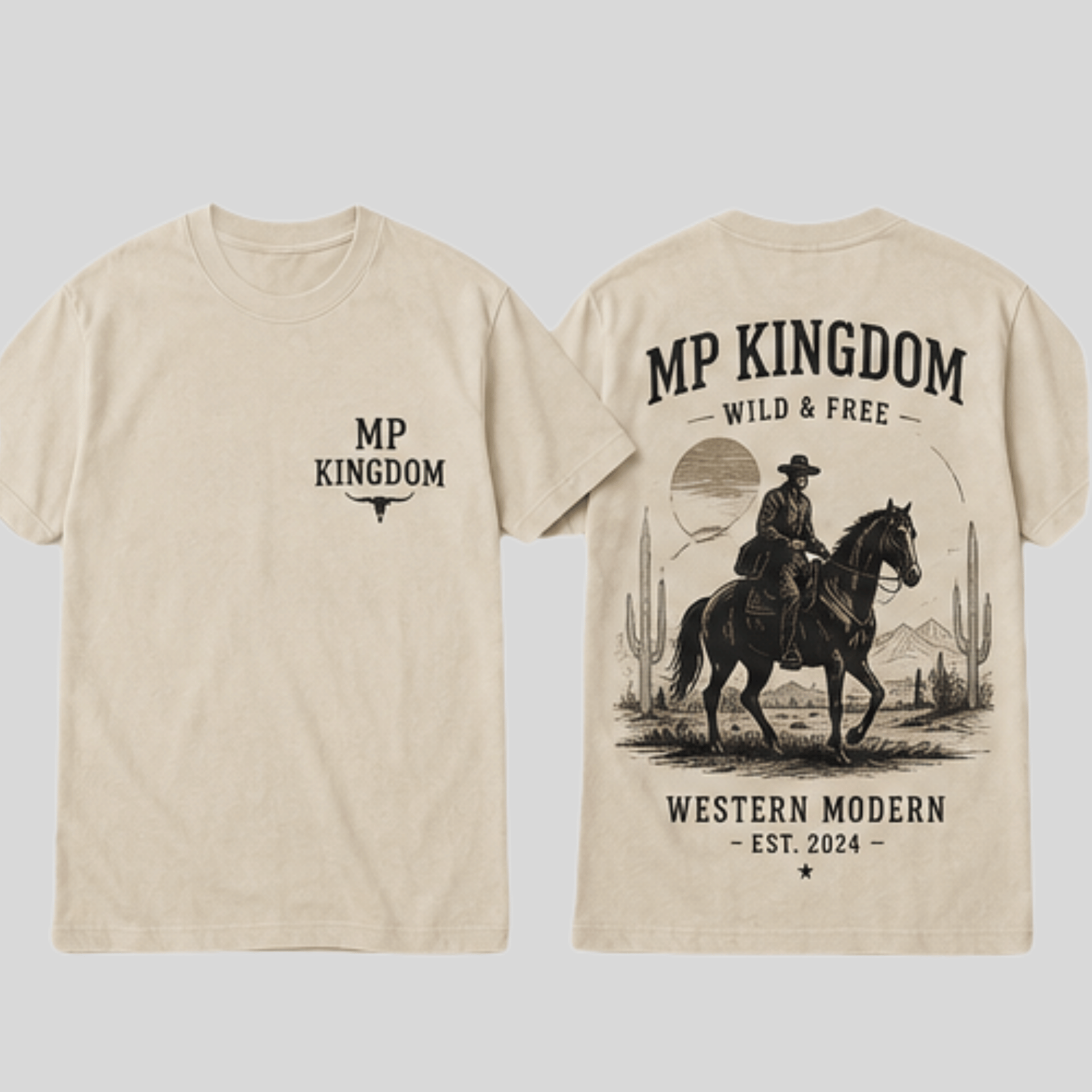 MP Kingdom T-Shirt Homme – Western Moderne