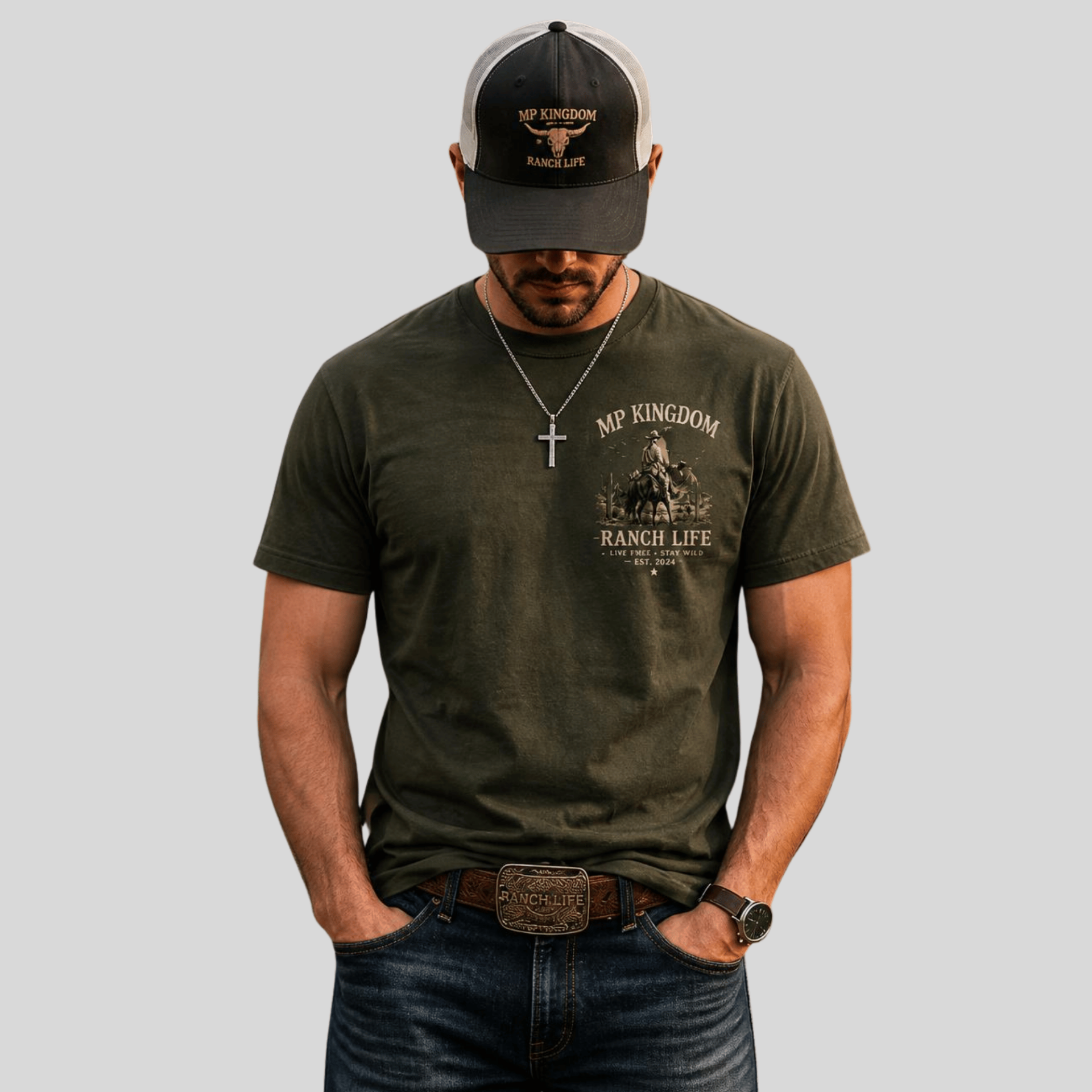 MP Kingdom T-Shirt Homme – Western Moderne
