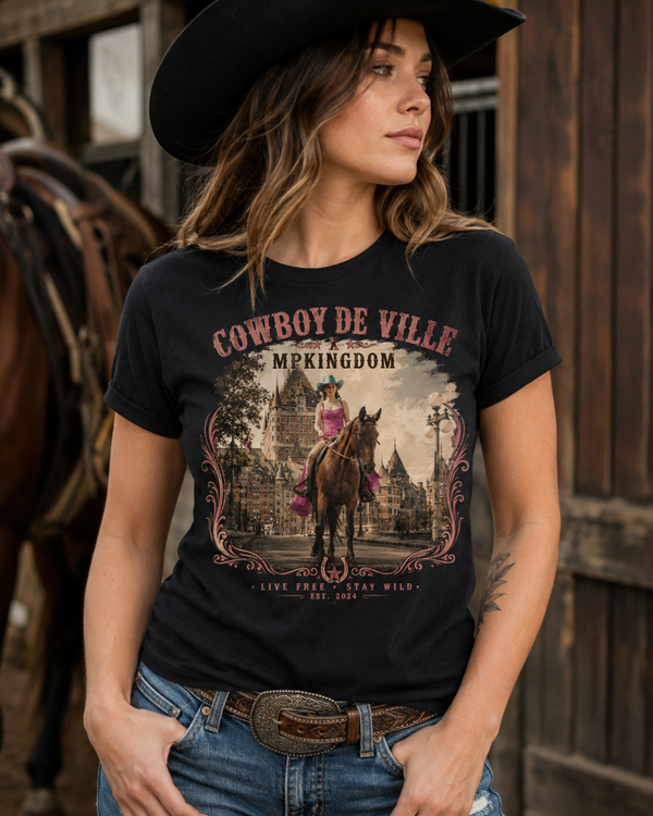 MP Kingdom x cowboy de ville T-Shirt femme – Western Moderne