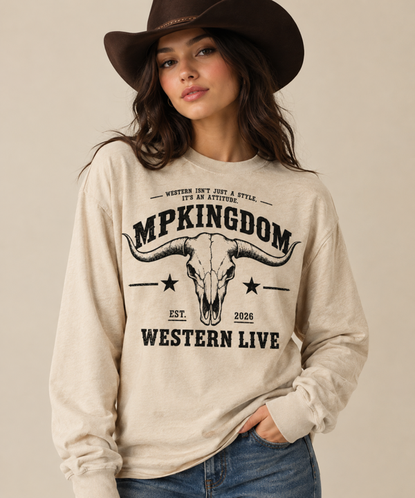 MP Kingdom T-Shirt manche long femme – Western Moderne