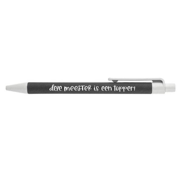 Pen."Deze meester is een topper"