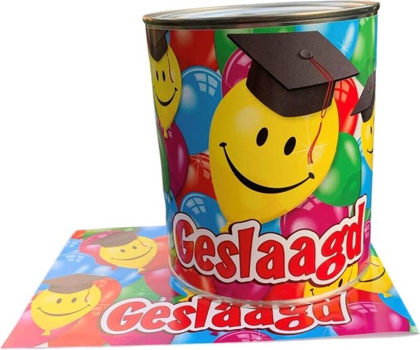 Snoepblik "Geslaagd"