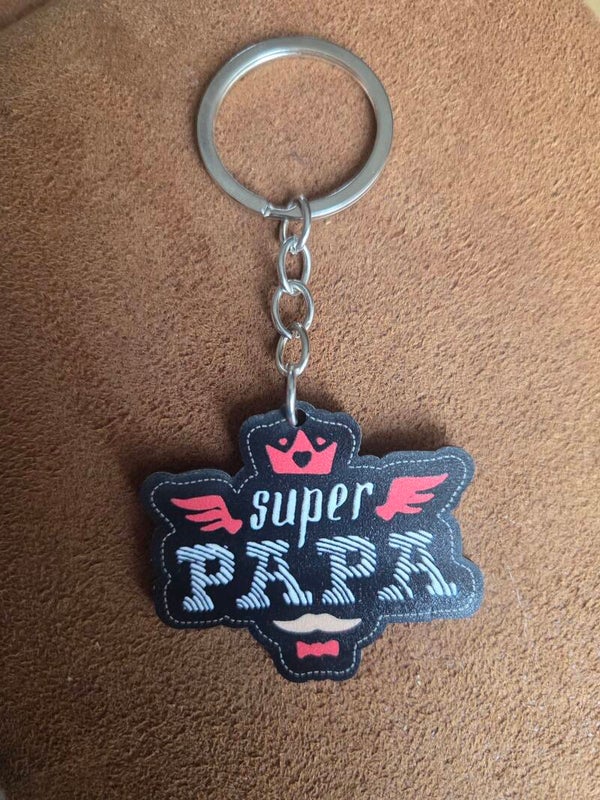 Super papa sleutelhanger