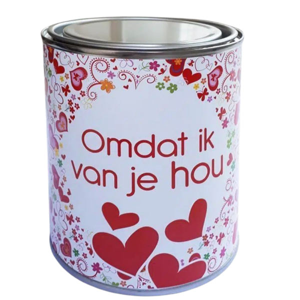 Snoepblik " omdat ik van je hou"