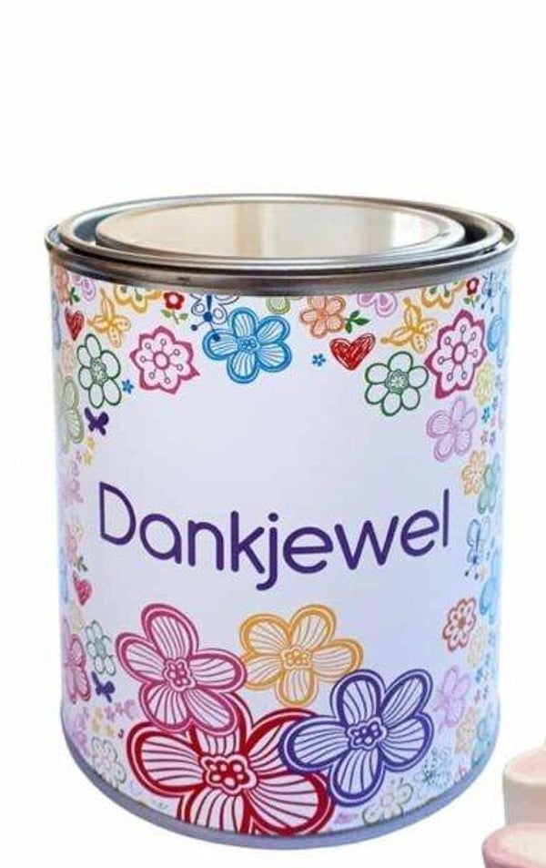 Snoepblik "Dank je wel"
