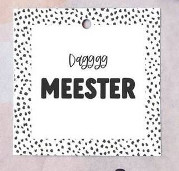 Bedankkaartje voor de meester
