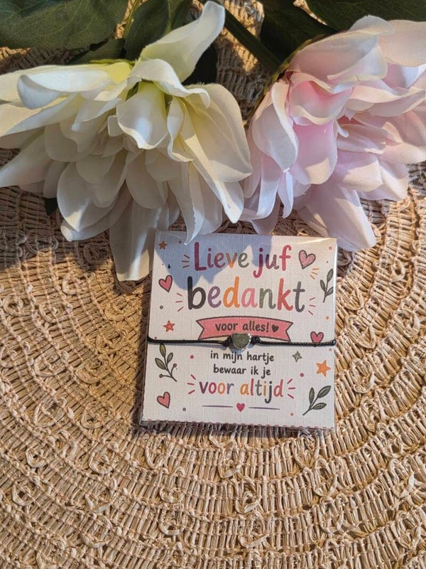 Verstelbare armband met hartje