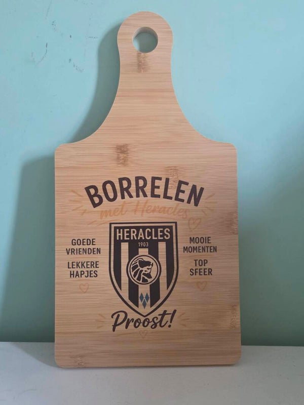 Gepersonaliseerde Bamboe Snijplank met Voetbalclub – Decoratie & Borrelplank