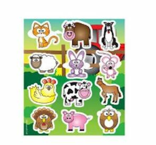 🐄 Boerderijdieren Stickers – Vrolijk knutselplezier! 🐖 Nr 2