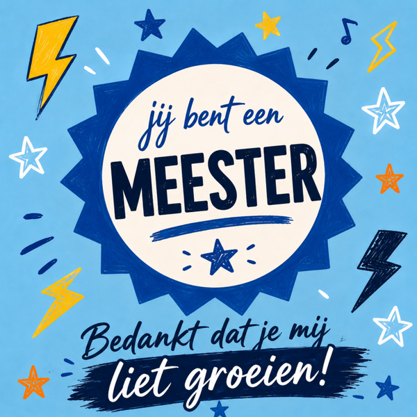 Tegel "jij bent een meester"