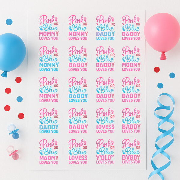 Gender Reveal Stickers
