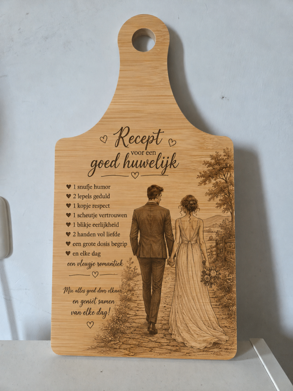 Snijplank Decoratie – Recept voor een Goed Huwelijk ❤️