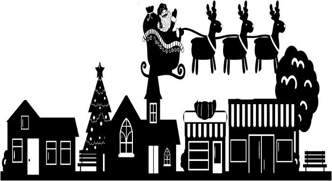 Raamsticker Kerstman met Arrenslee