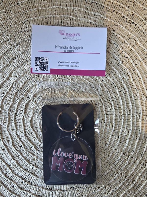 Plexiglas Sleutelhanger | i love you mom