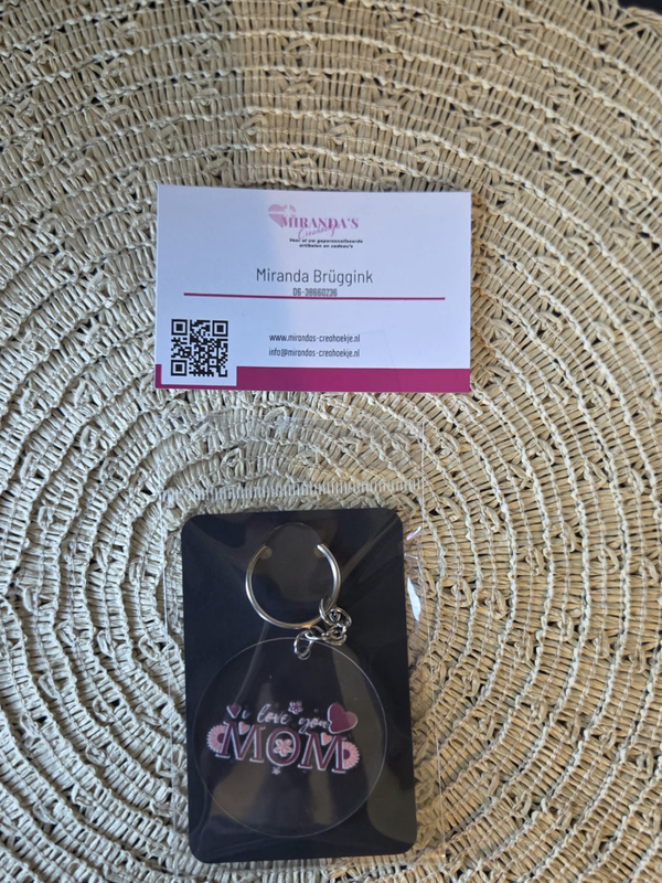 Plexiglas Sleutelhanger | i love you mom