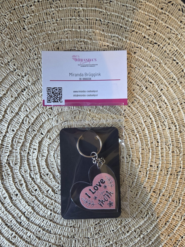 Plexiglas Sleutelhanger | I Love you mom