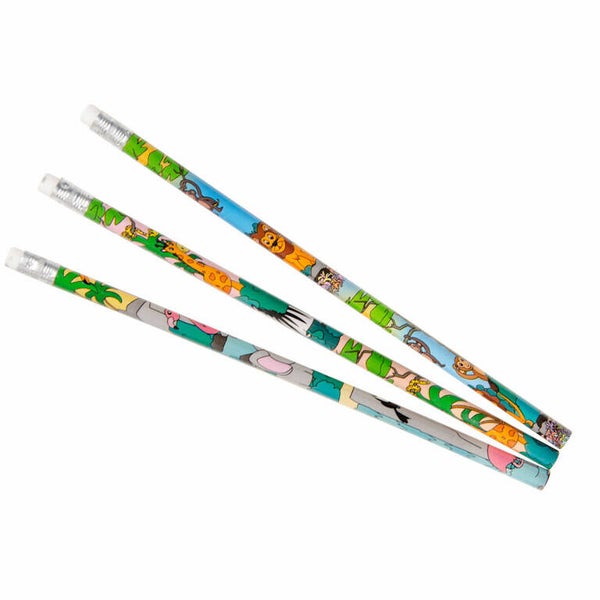 Safari Potlood met Gum – 19 cm 🦁🦒✏️