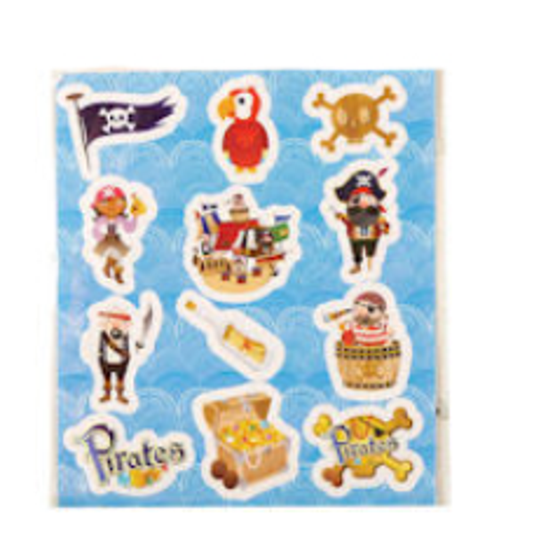 🏴‍☠️ Stickervel Piraten – Voor stoere avonturiers!