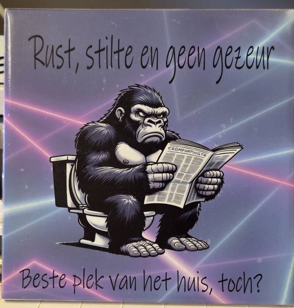 Humor Tegeltje 15x15 cm – Voor Toilet & Badkamer