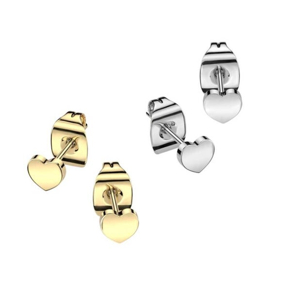 Titanium oorknopjes met Hartje