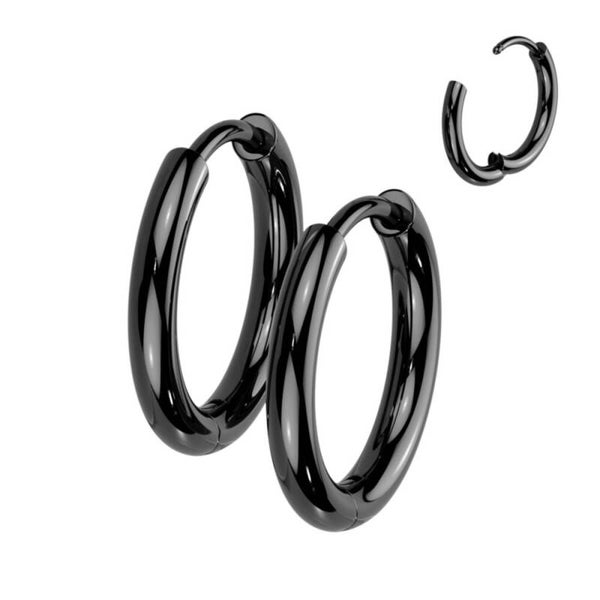 Classic Titanium Oorringen met Kliksluiting