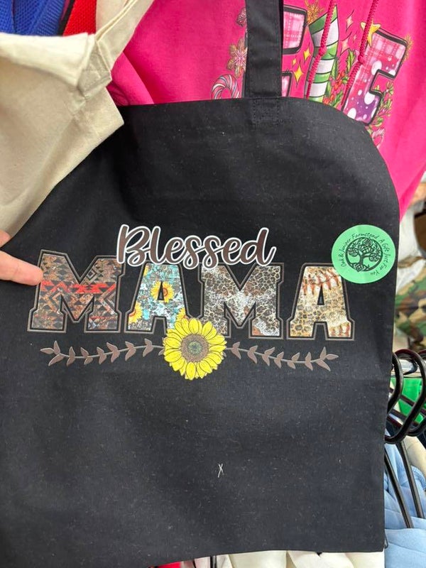 Blessed Mama Black Tote