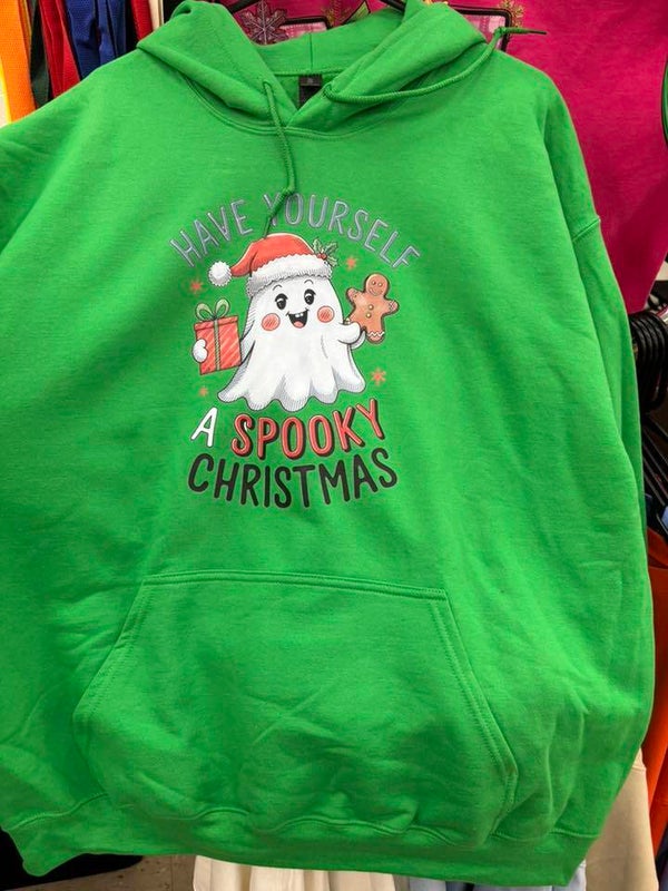 Have yourself a spooky christmas, Irish Green Hoodie, XL