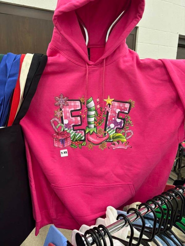 Hot Pink Hoodie, 2XL ELF