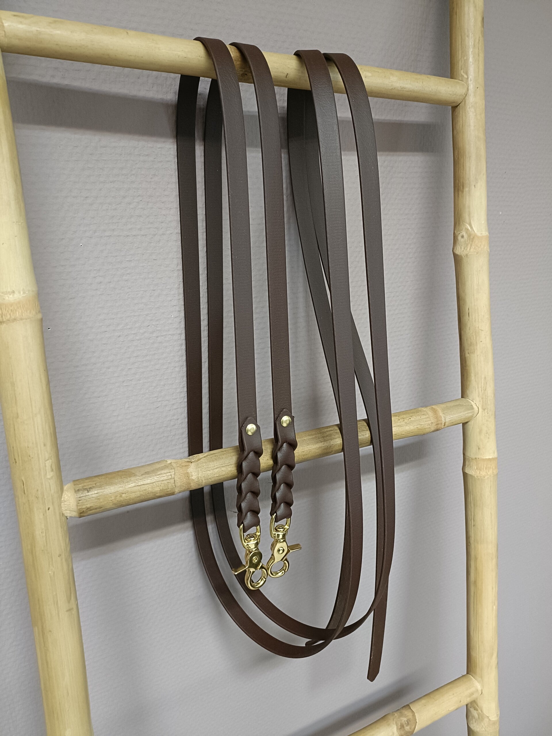 Biothane splitreins met gevlochten uiteindes