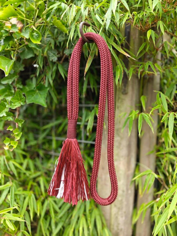 GRAB & GO - Neckrope rond 14mm touw bordeaux - 140cm.