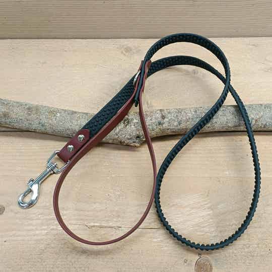 READY TO GO - hondenlijn supergrip met saddlebrown handvat - 140cm.