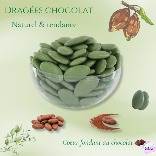 Dragées chocolat eucalyptus