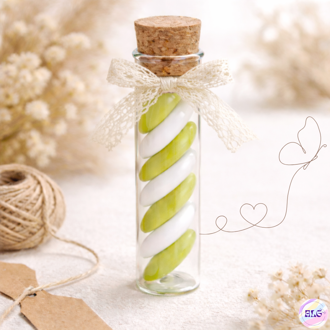 Éprouvettes dragées bohème naturel 🍃 – lot de 10