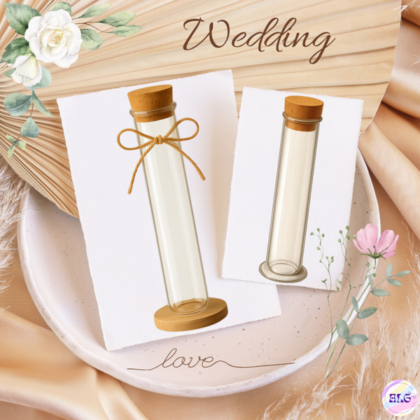 Eprouvettes à dragées en verre 🌹- lot de 10 unités