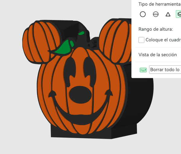 3mf file Soap Holder Mickey Pumpkin