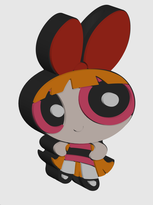 Files 3mf Straw toppers powerpuffgirls