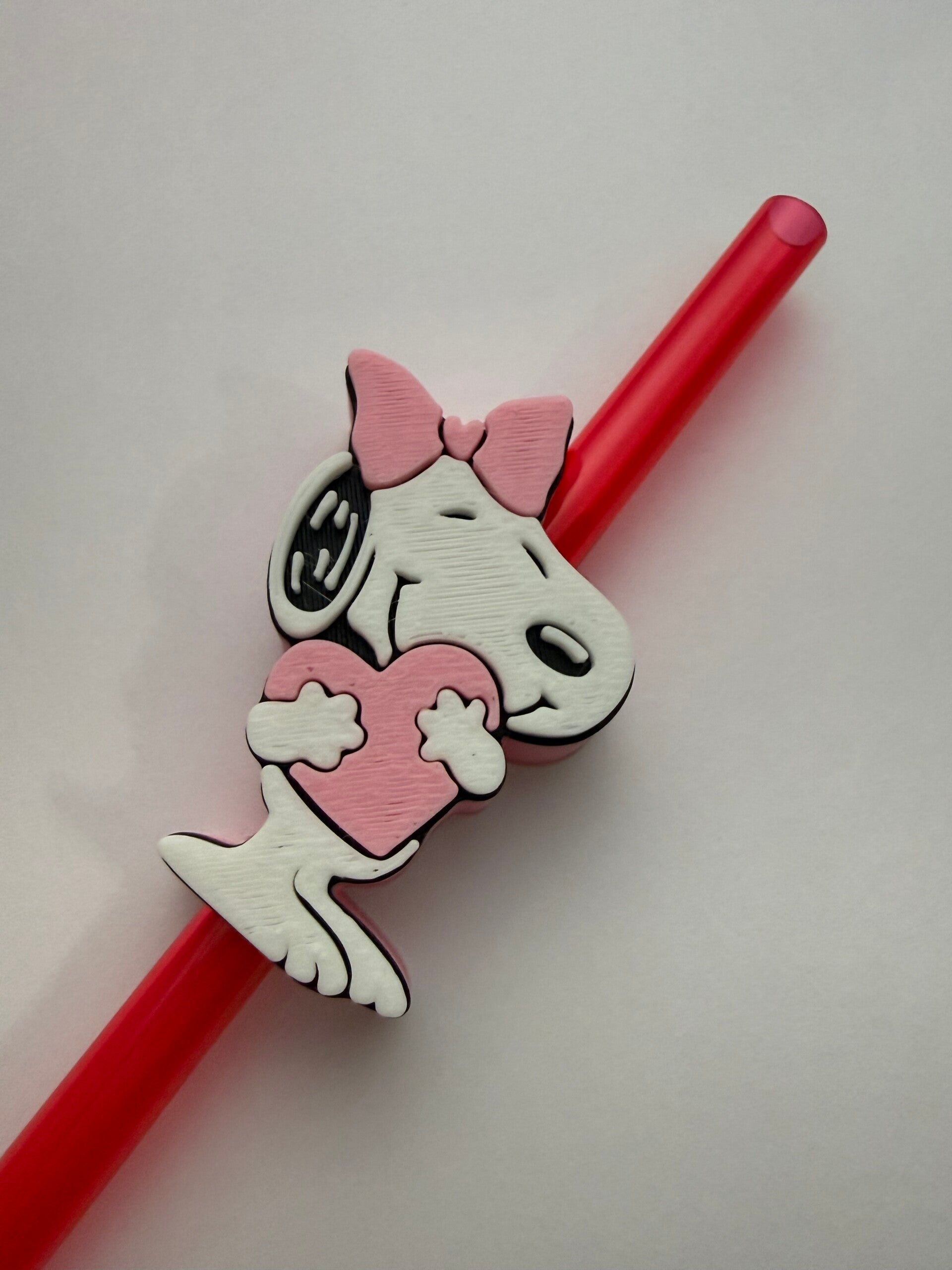 Straw topes Snopy Heart Standard