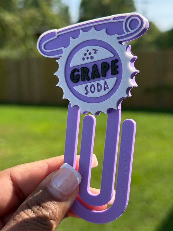 File Paper Clip Soda grape