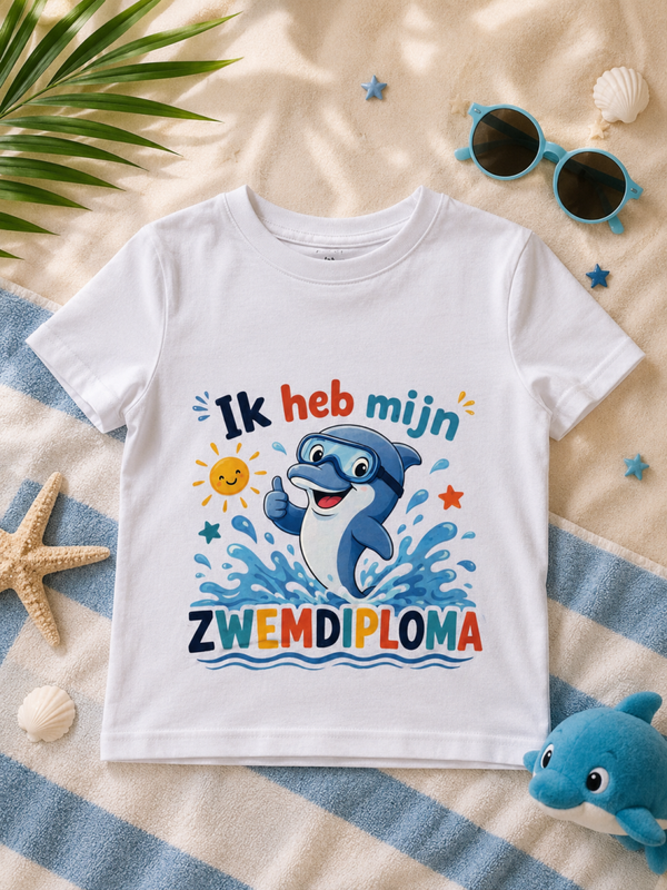 🐬 T-shirt 'Ik heb mijn zwemdiploma' 🌊🏅
