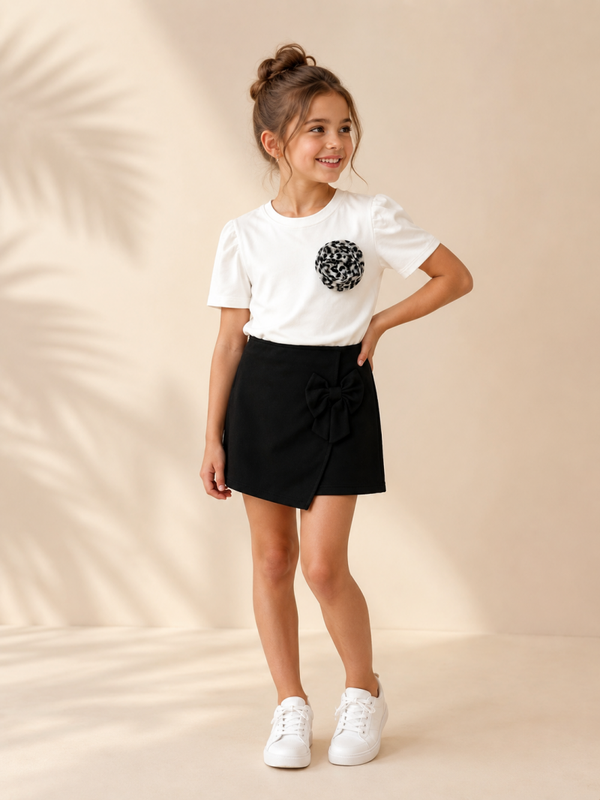 Stijlvol meisjes setje – Tijdloos & comfortabel 🤍🖤