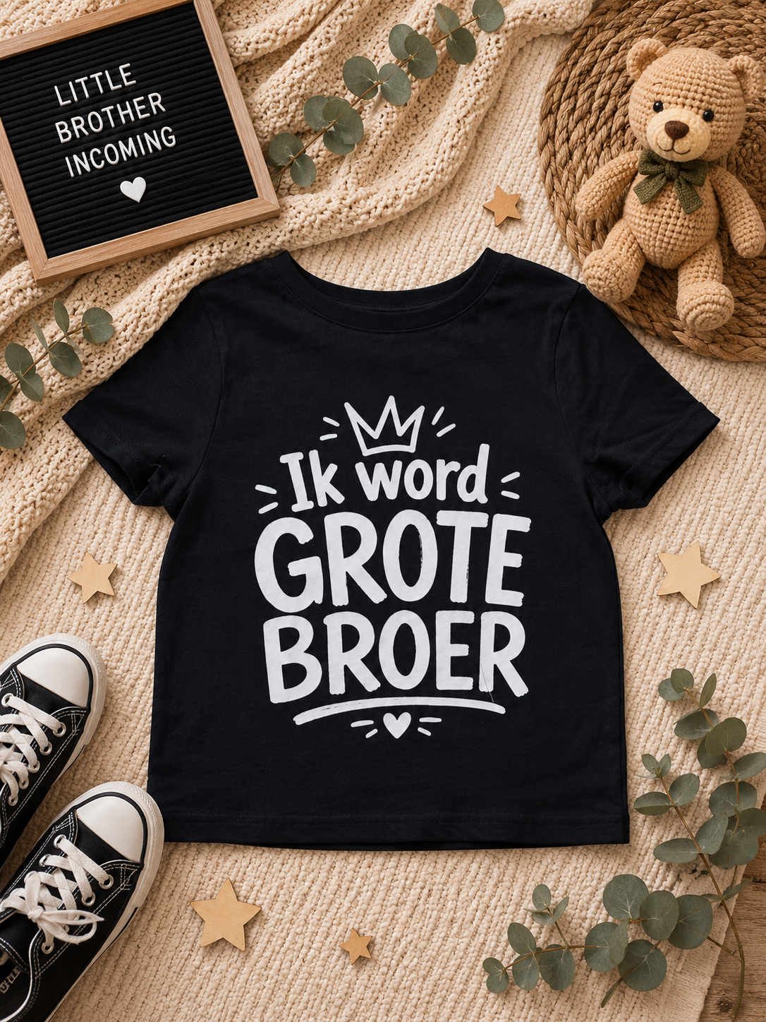 👑 Ik Word Grote Broer – Aankondigingsshirt voor toekomstige grote broers!