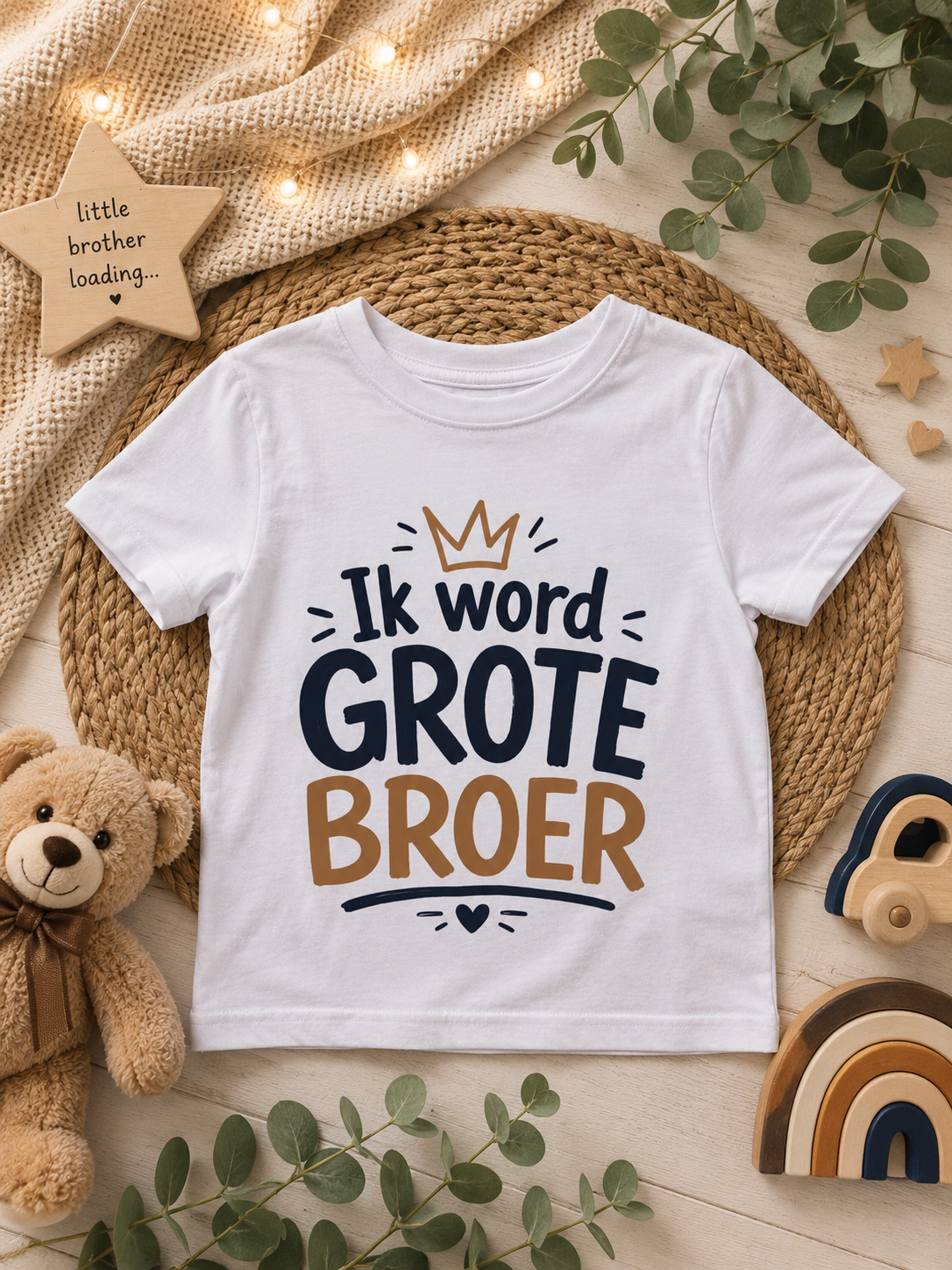 👑 Ik Word Grote Broer – Aankondigingsshirt voor toekomstige grote broers!