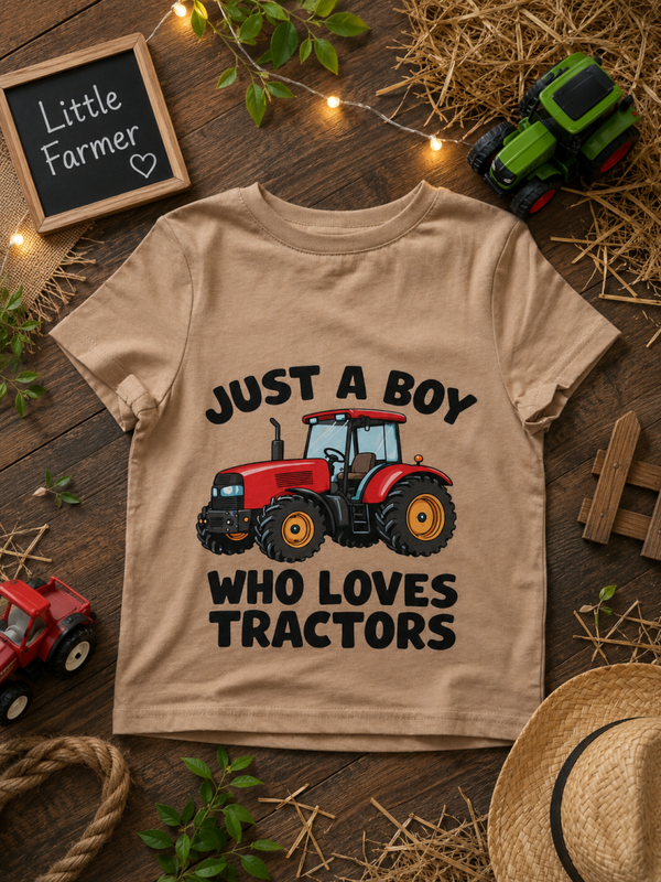 🚜 T-shirt 'Just a Boy Who Loves Tractors' 🌾