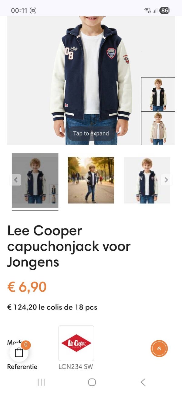 Lee Cooper Capuchonjack voor Jongens