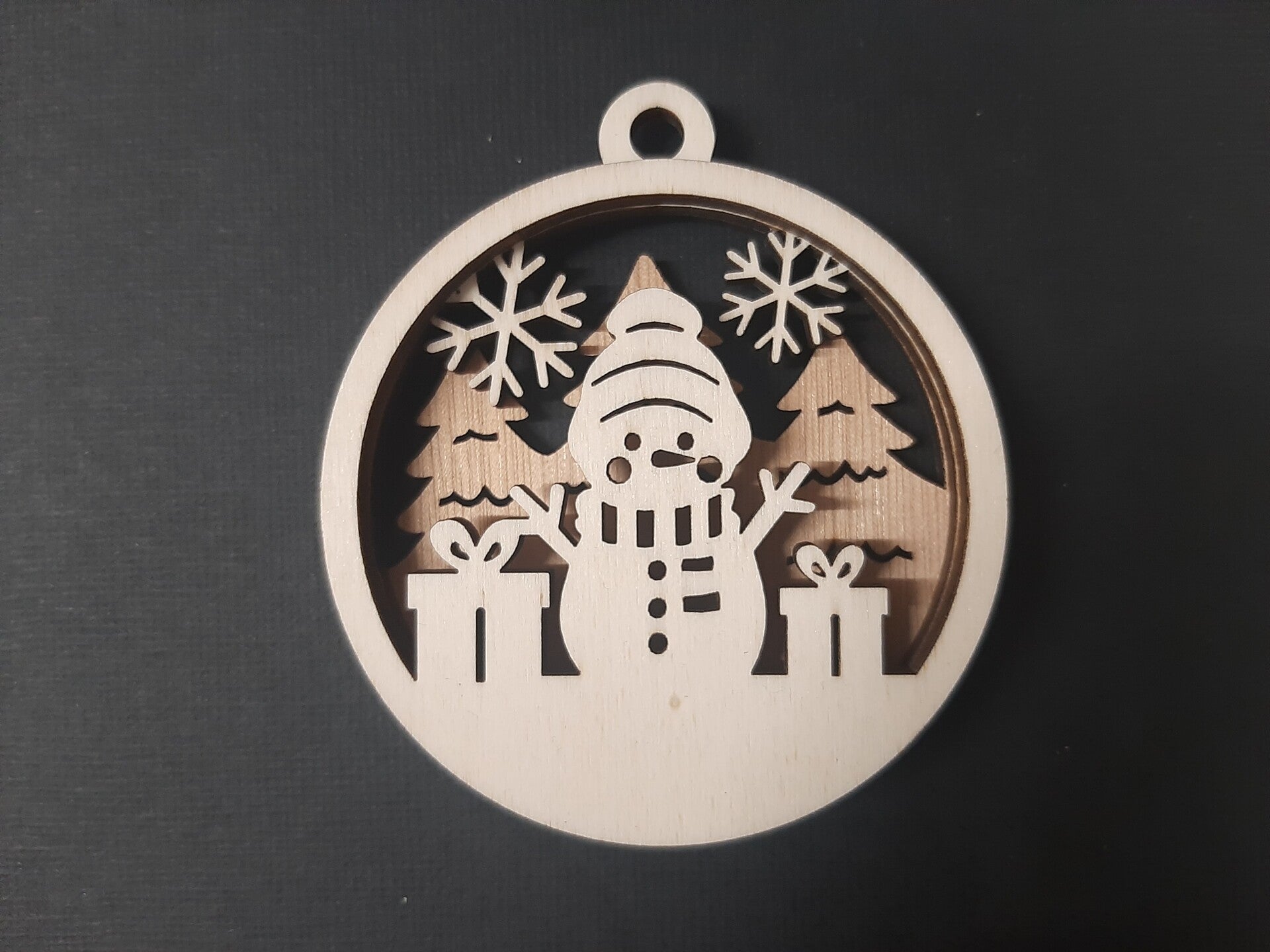 3d kerstbal Sneeuwpop