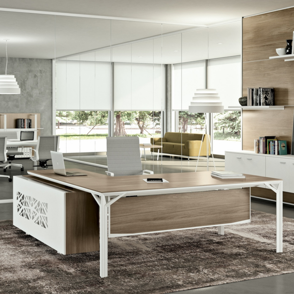 X8 Directie hoek bureau met 3+1 Ladenblok