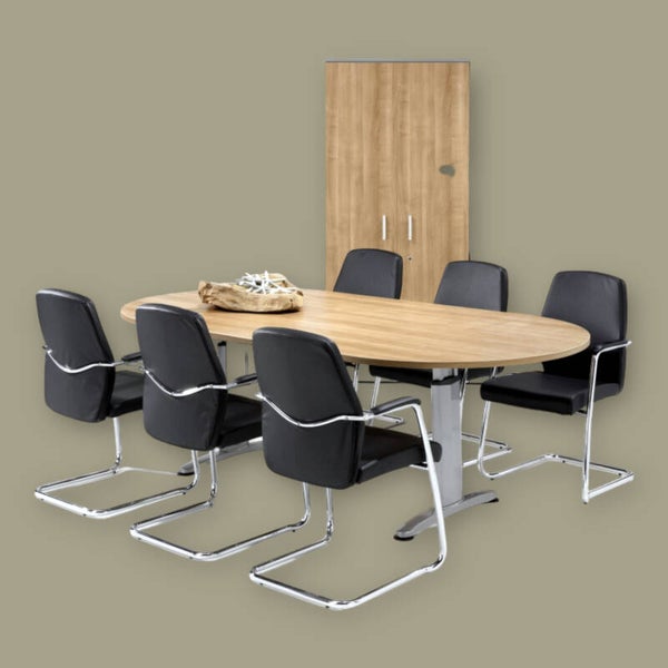 Ovale vergadertafel 2T 240x120cm