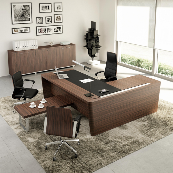 x10 Hoekbureau met Leerinleg